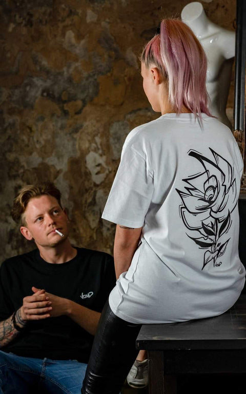 T-Shirt Rose Weiß - VOYD Fabrics